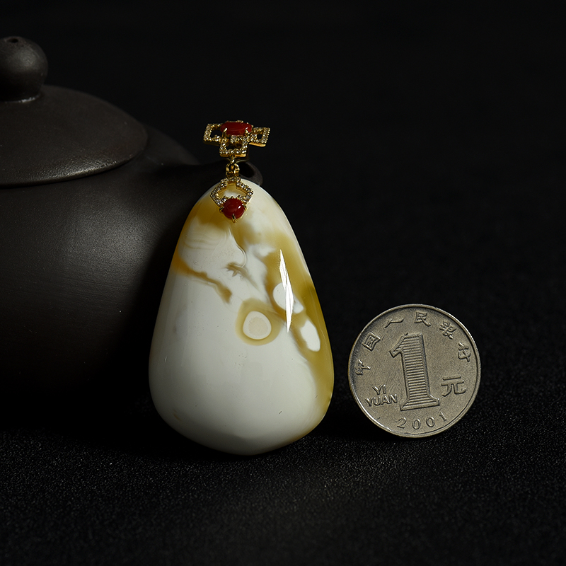 白花蜜蜜蜡吊坠-红掌柜