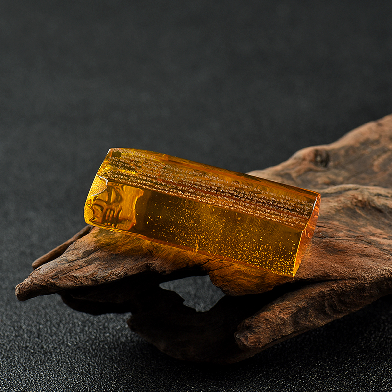 波罗的海天然净水金红珀吊坠-红掌柜