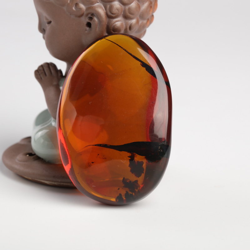 天然金红珀随形吊坠-红掌柜