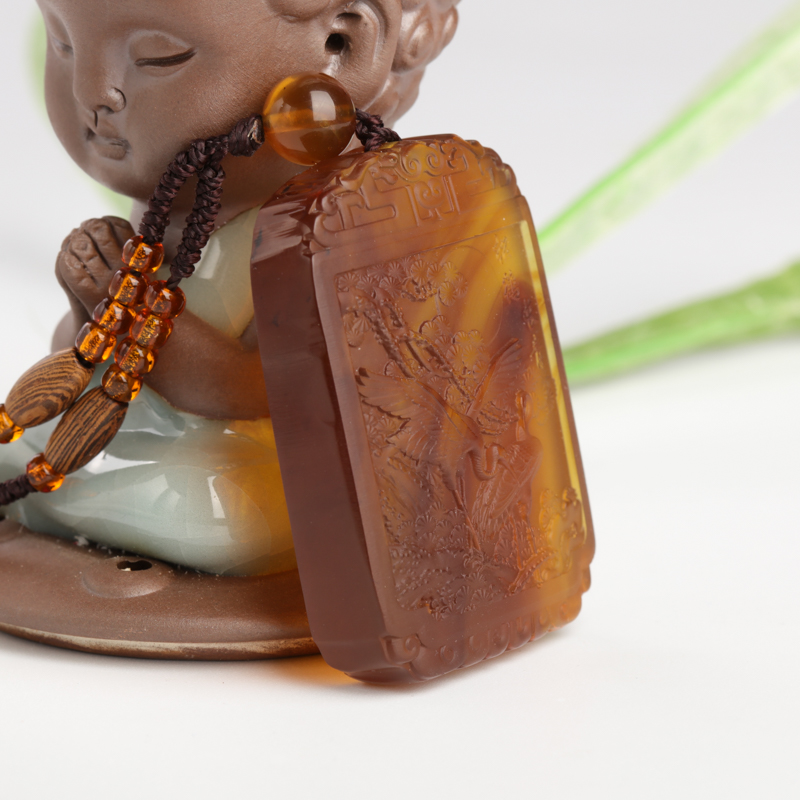 松鹤长青吊坠-红掌柜