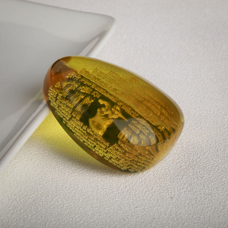 天然金珀心经水滴吊坠-红掌柜