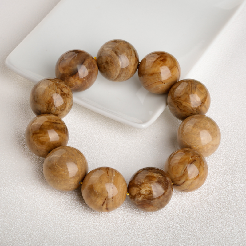 缅甸天然根珀单圈手串-红掌柜