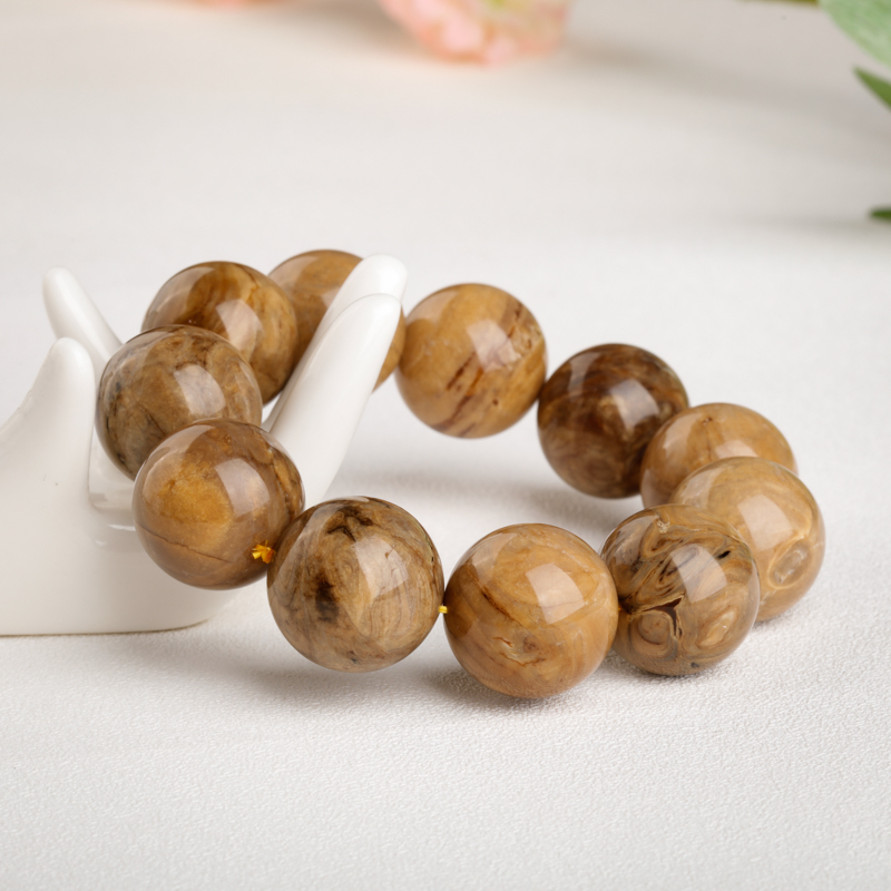 天然根珀单圈手串-红掌柜