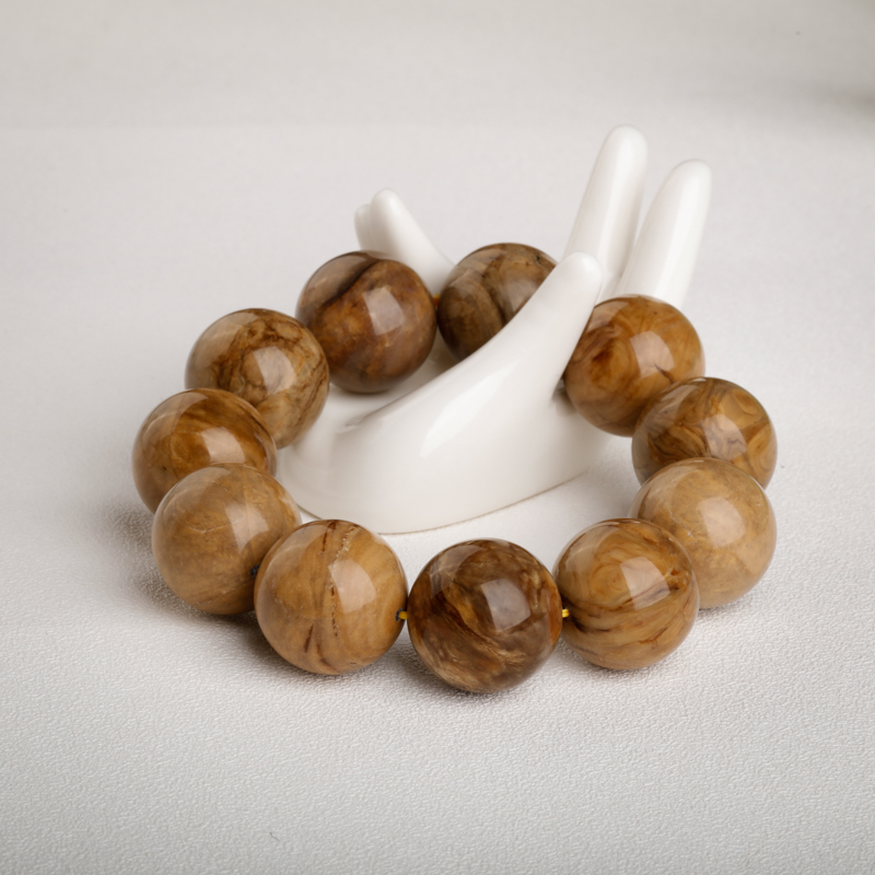 缅甸天然根珀手串-红掌柜