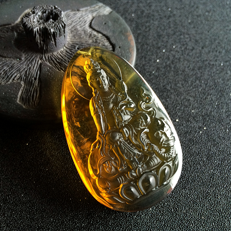 普贤蓝珀吊坠 - 红掌柜珠宝