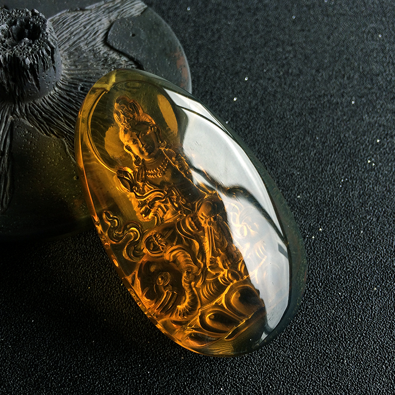 普贤蓝珀吊坠 - 红掌柜珠宝