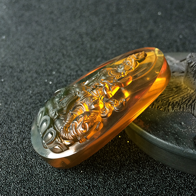 普贤蓝珀吊坠 - 红掌柜珠宝