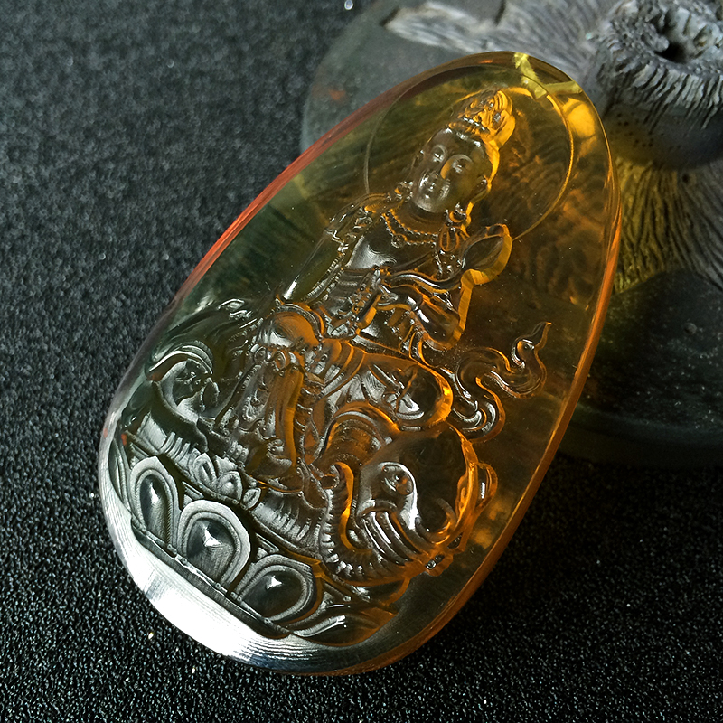 普贤蓝珀吊坠 - 红掌柜珠宝