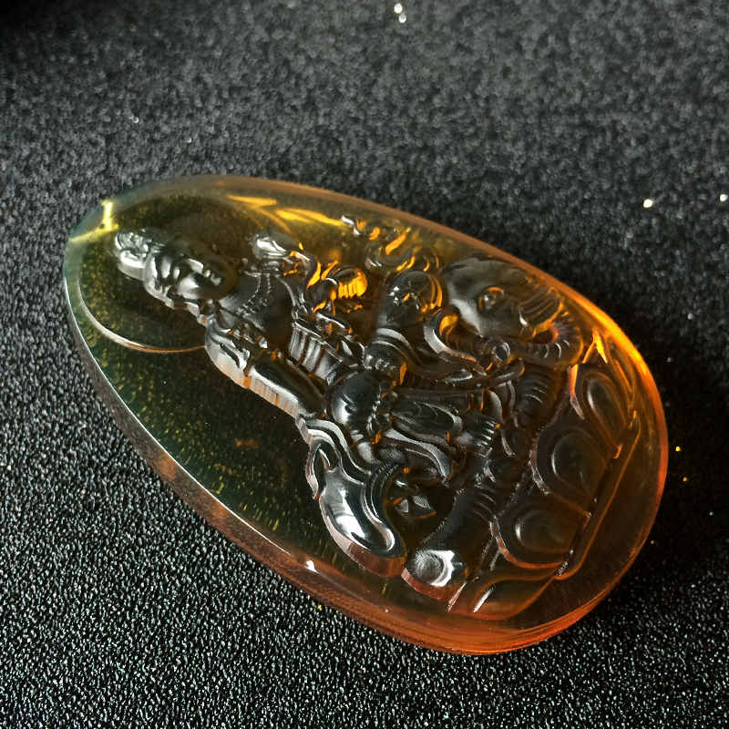 普贤蓝珀吊坠 - 红掌柜珠宝