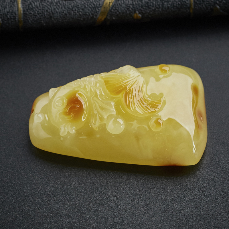 鸡油黄蜜蜡-红掌柜珠宝