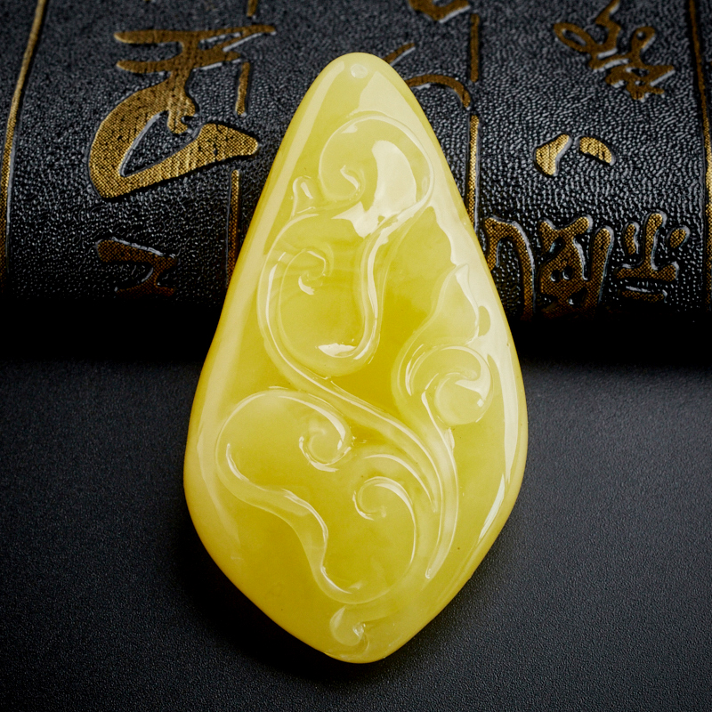 蜜蜡如意吊坠-红掌柜珠宝