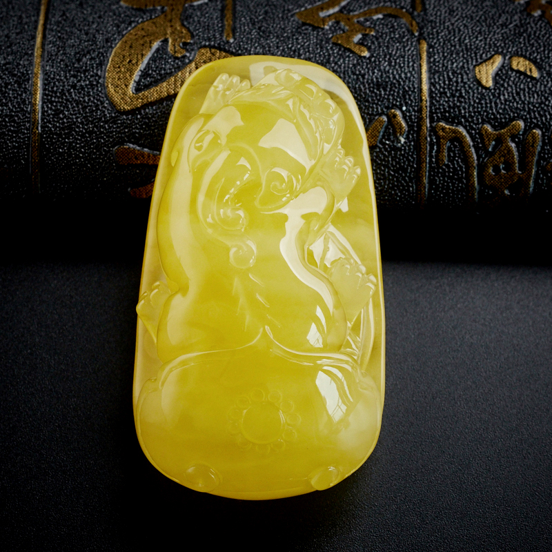 蜜蜡貔貅吊坠-红掌柜珠宝