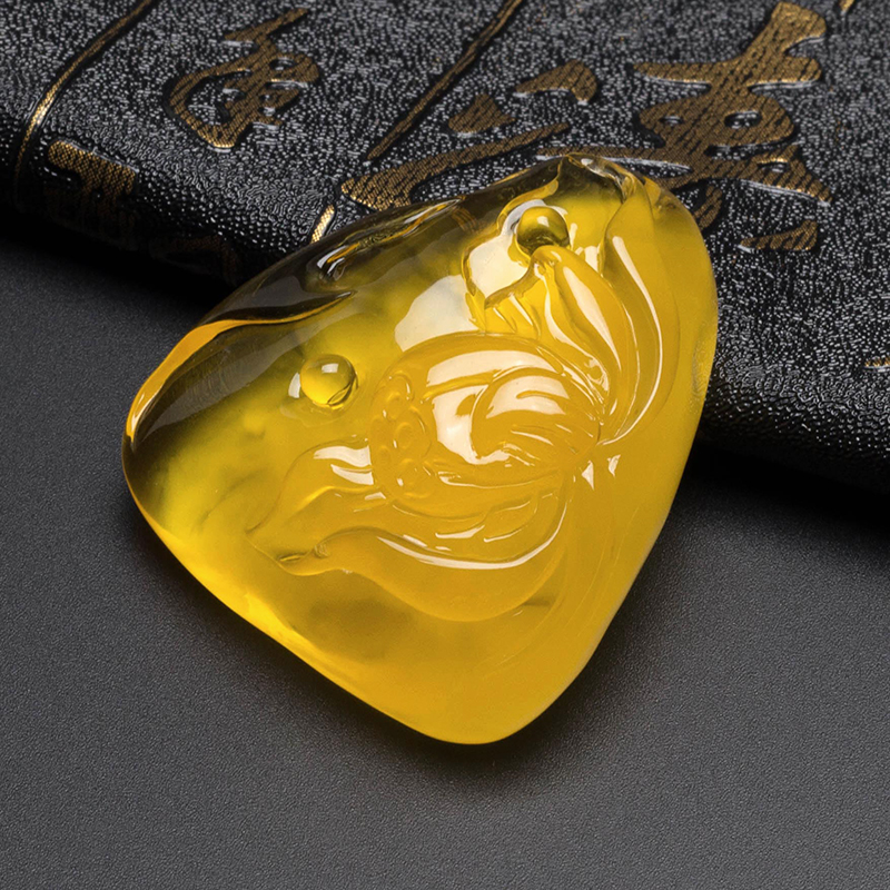 蜜蜡荷花-红掌柜珠宝