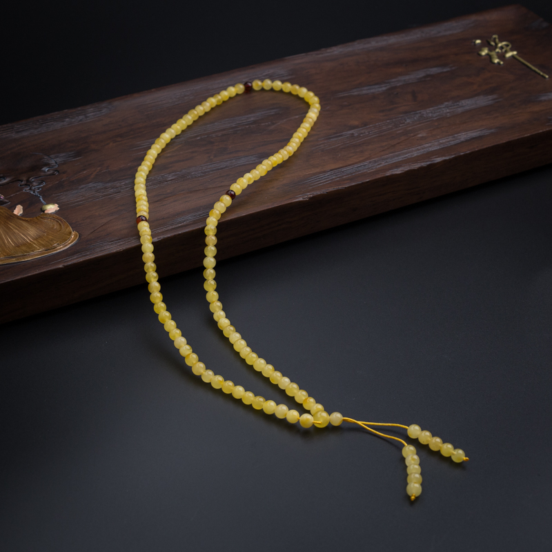 波罗的海天然鸡油黄蜜蜡项链-红掌柜