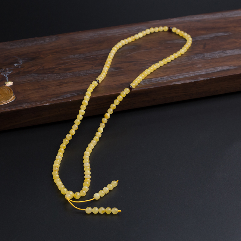 波罗的海天然鸡油黄蜜蜡项链-红掌柜