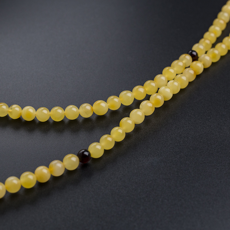 天然鸡油黄蜜蜡项链-红掌柜