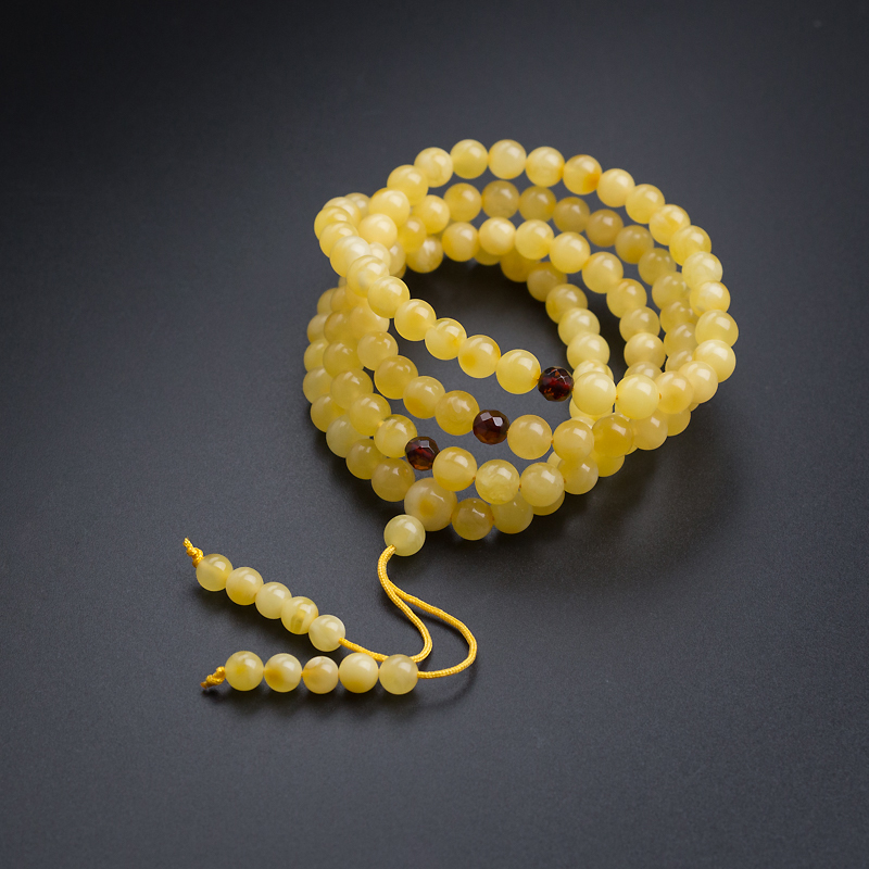 波罗的海鸡油黄蜜蜡项链-红掌柜