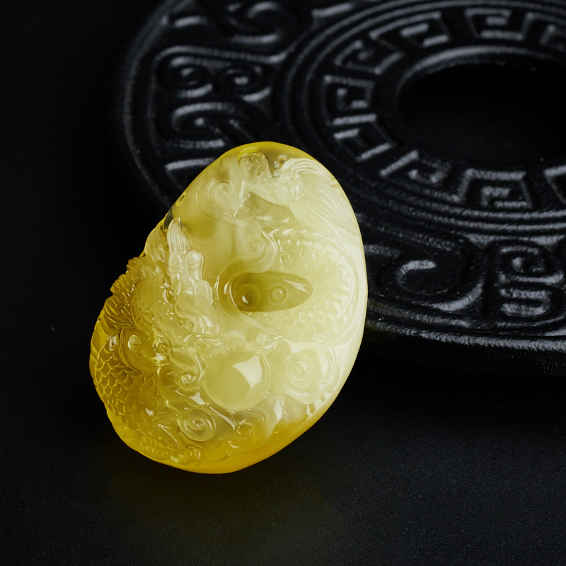 蜜蜡吊坠-红掌柜