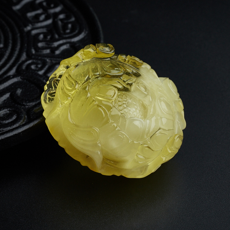 蜜蜡牡丹花-红掌柜