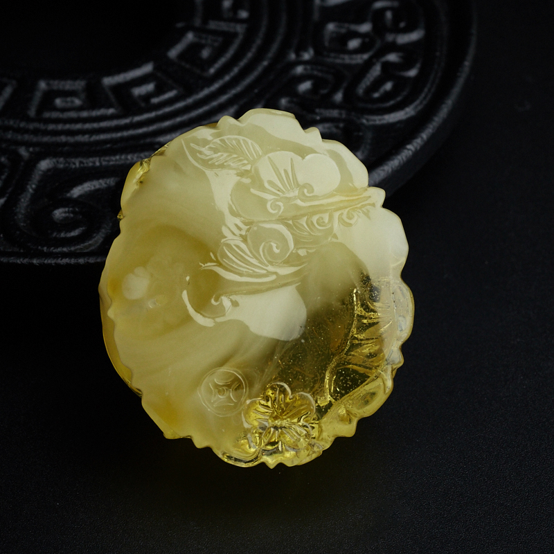 蜜蜡吊坠-红掌柜