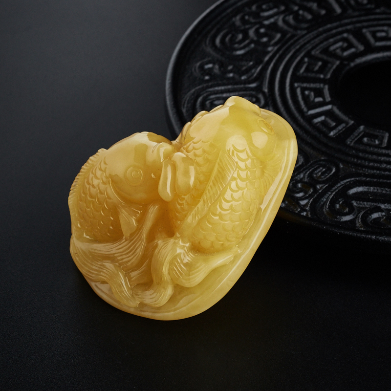 蜜蜡吊坠-红掌柜