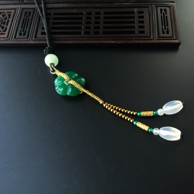 天然蜜蜡仿古龙项链-红掌柜