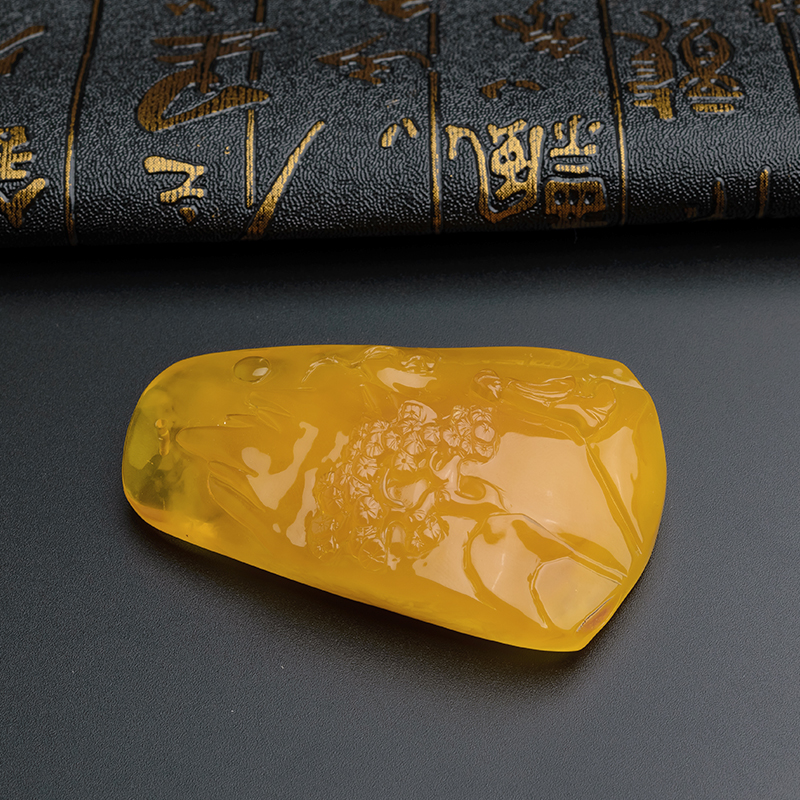 金包蜜山水吊坠-红掌柜珠宝