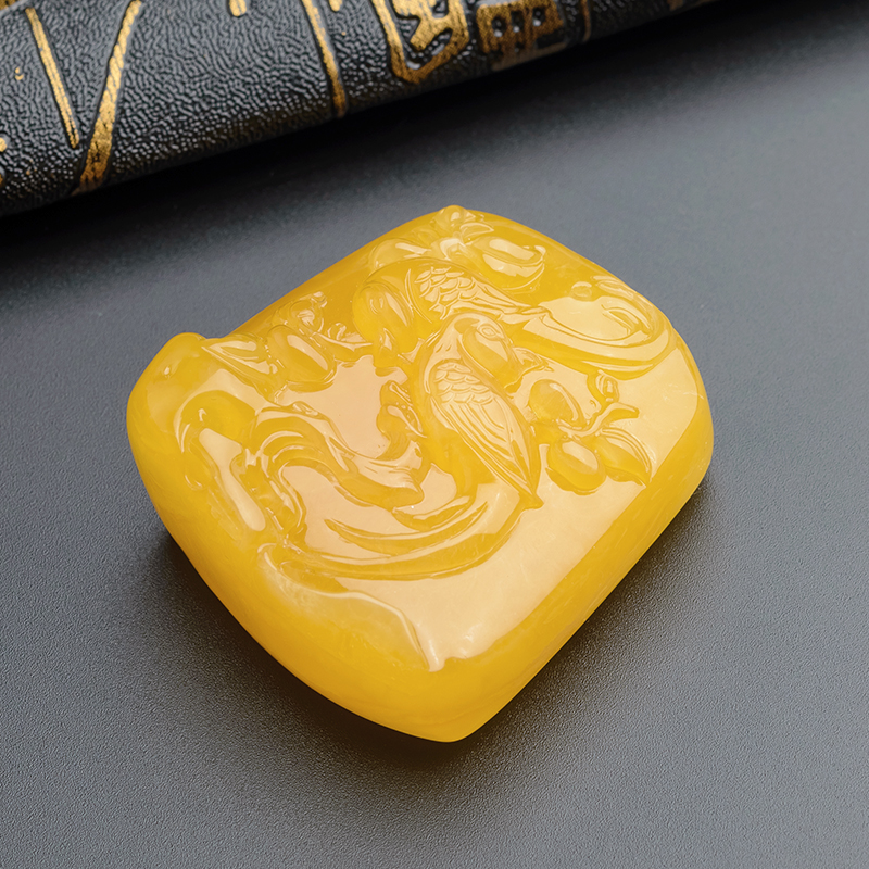 鸡油黄吊坠-红掌柜珠宝