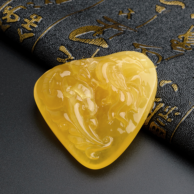 鸡油黄吊坠-红掌柜珠宝