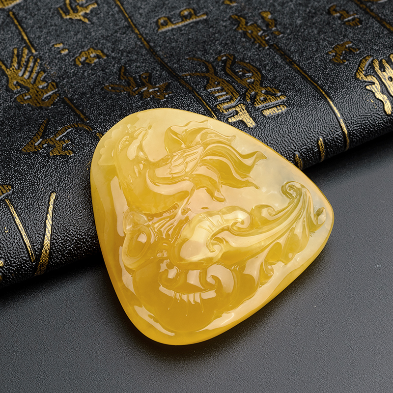 蜜蜡一鸣惊人吊坠-红掌柜珠宝