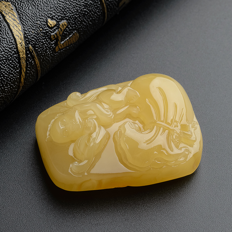 蜜蜡吊坠-红掌柜珠宝