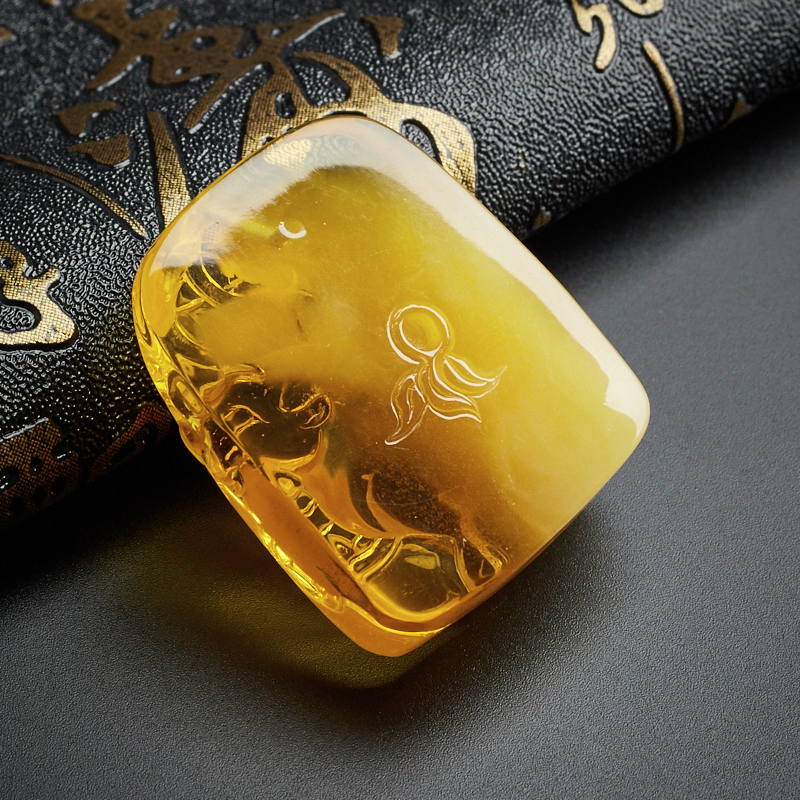 蜜蜡吊坠-红掌柜珠宝