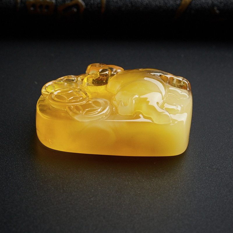 波罗的海金包蜜蜜蜡挂坠-红掌柜珠宝