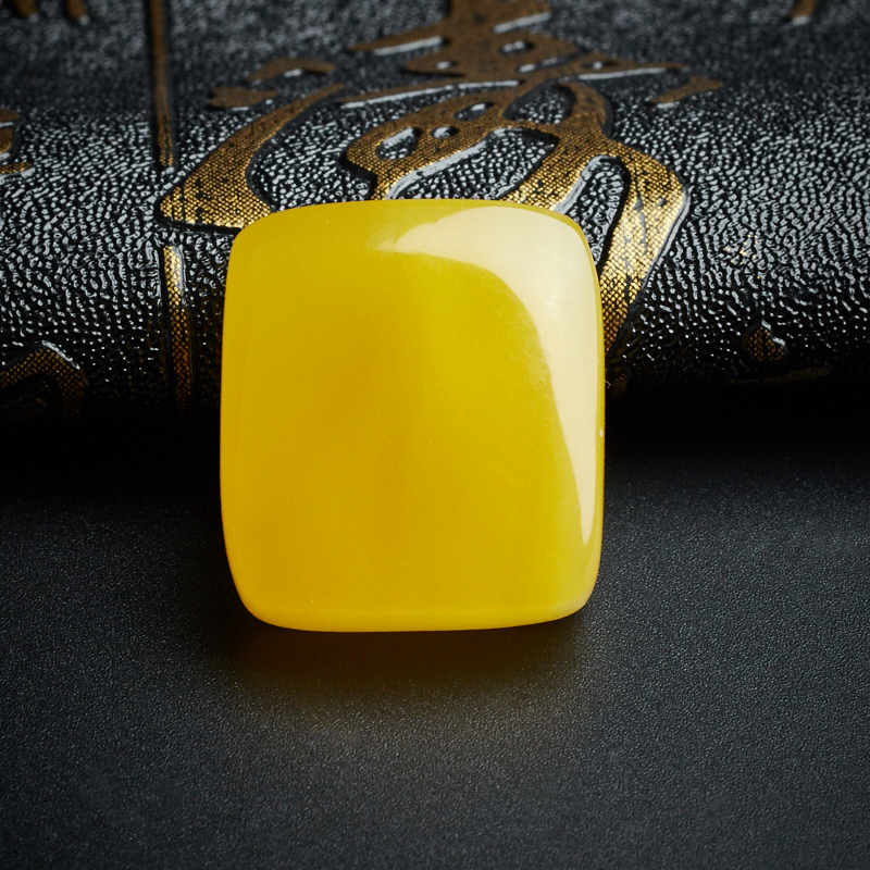 金包蜜鸡油黄蜜蜡牌形吊坠-红掌柜珠宝