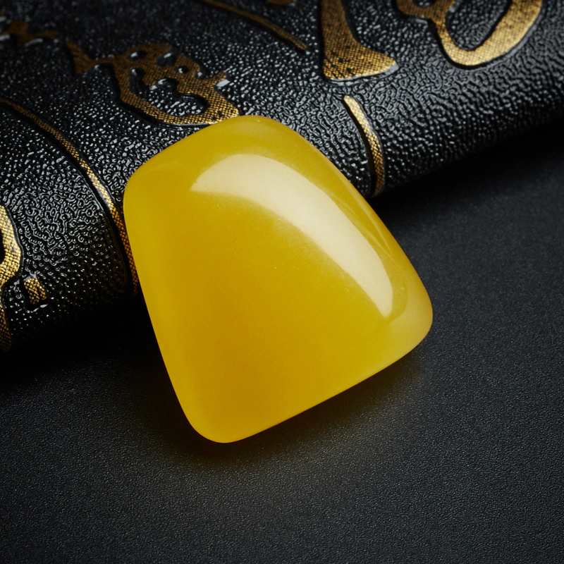 鸡油黄蜜蜡吊坠-红掌柜珠宝