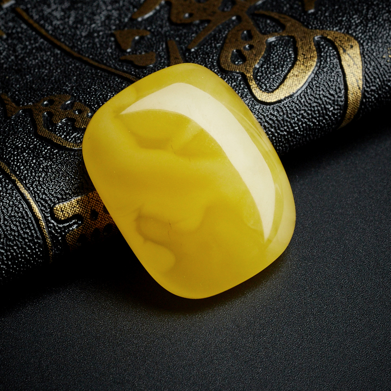 蜜蜡方形吊坠-红掌柜珠宝