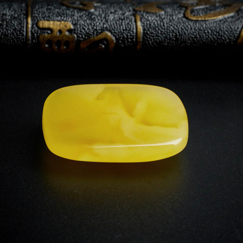 天然鸡油黄蜜蜡方形-红掌柜珠宝