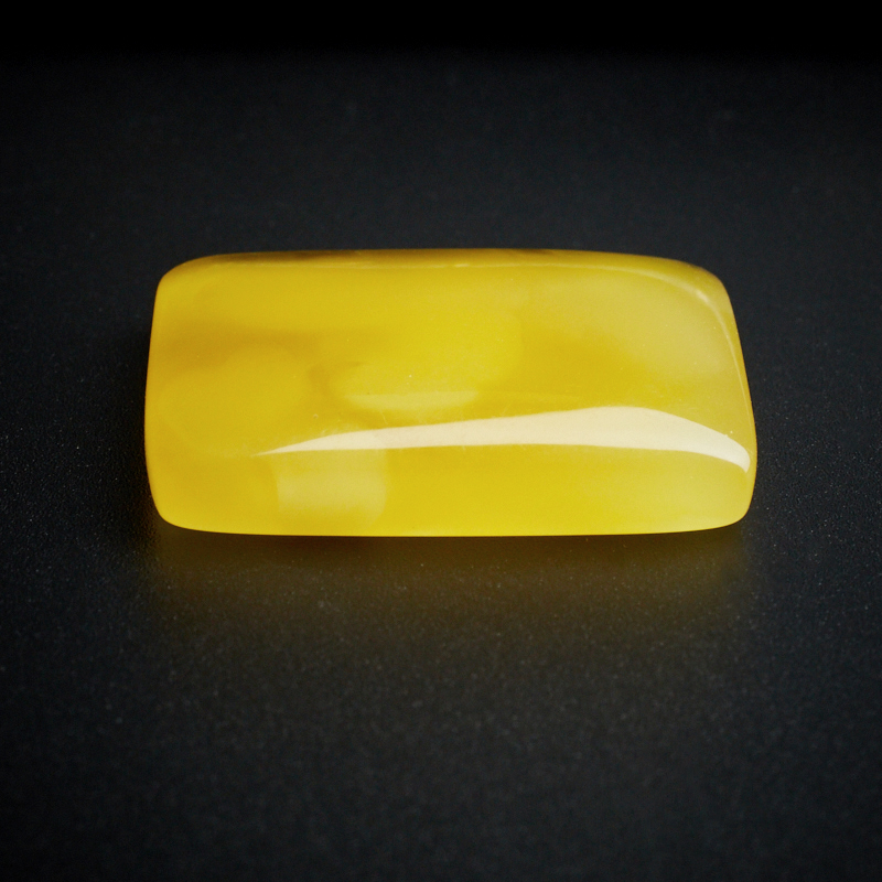 天然鸡油黄蜜蜡方牌吊坠-红掌柜珠宝