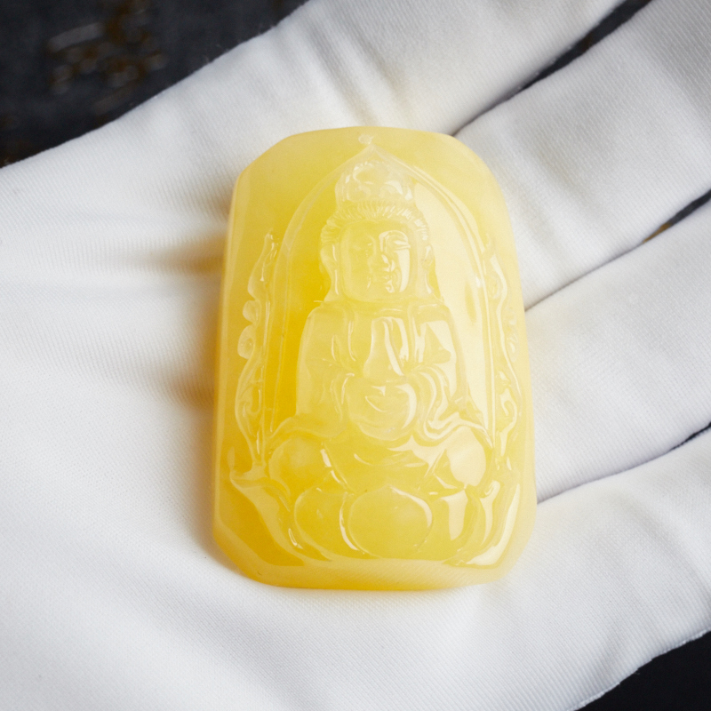 天然蜜蜡吊坠 - 红掌柜