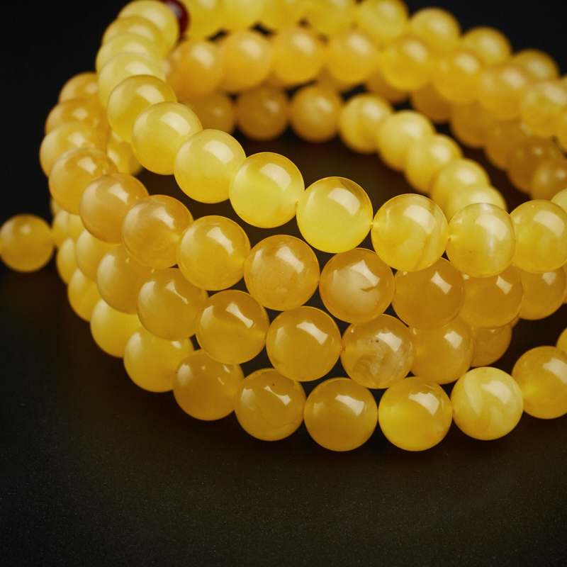 蜜蜡佛珠-红掌柜珠宝