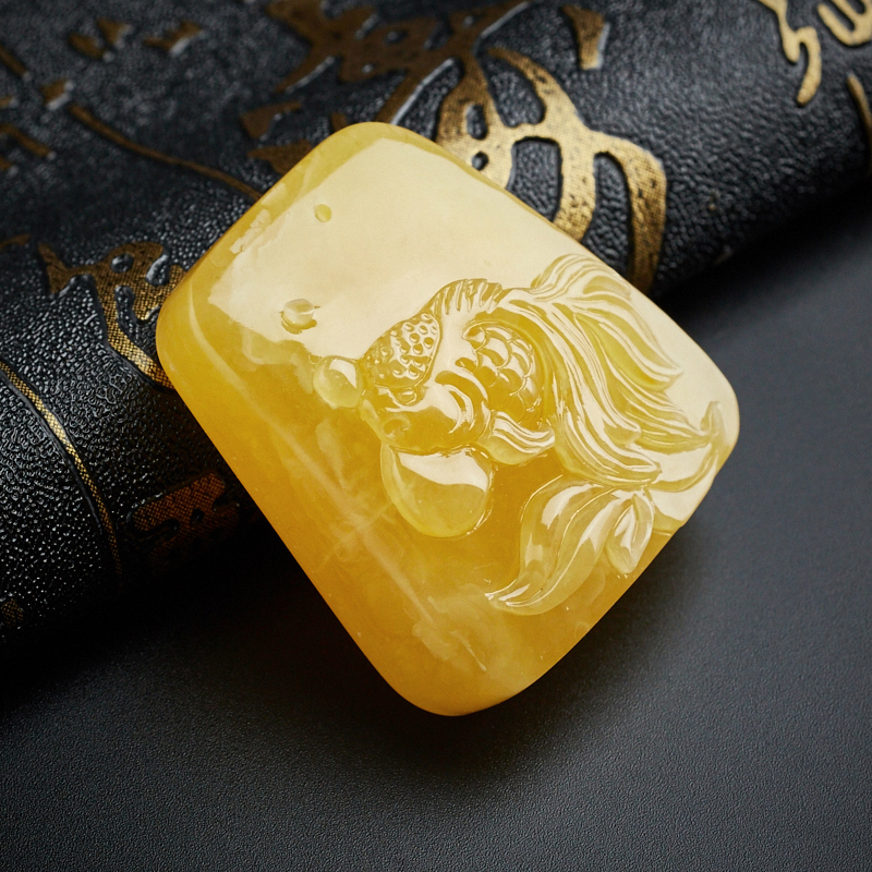 满蜜蜜蜡金玉满堂吊坠-红掌柜