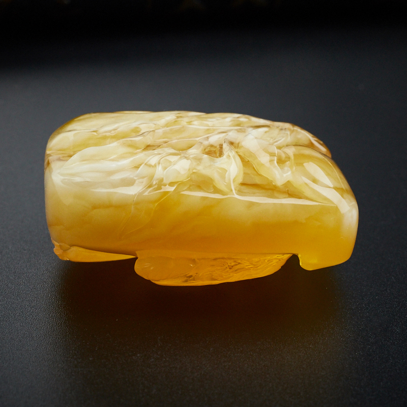 天然白花蜜蜜蜡鸡吊坠-红掌柜