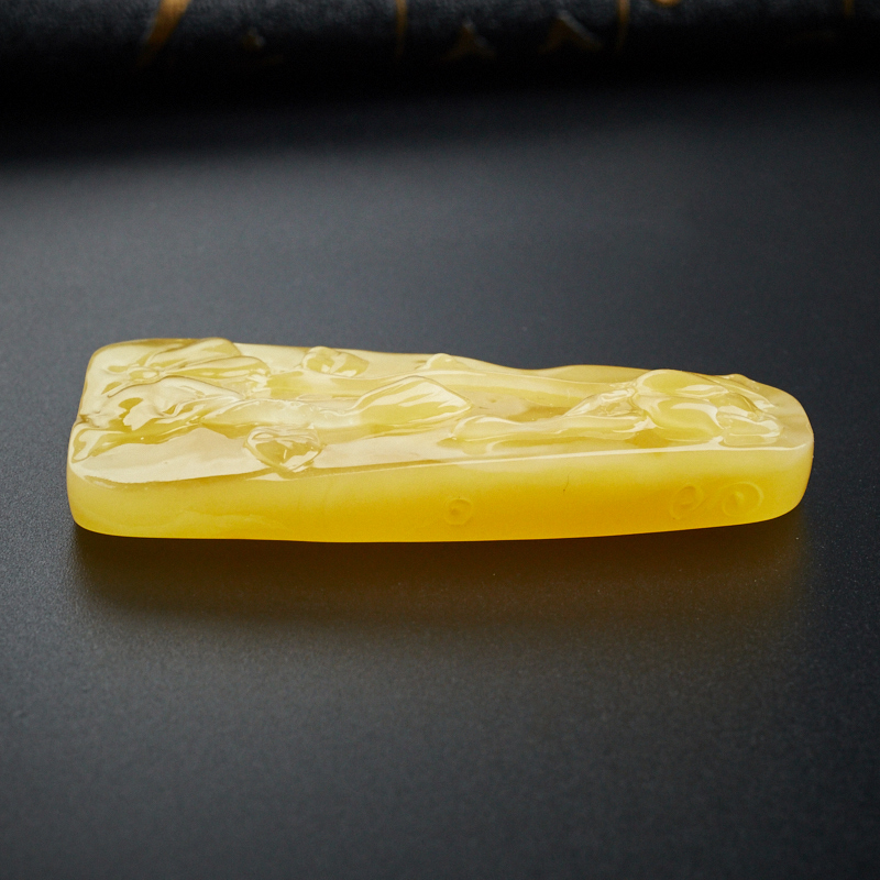 鸡油黄蜜蜡 吊坠-红掌柜