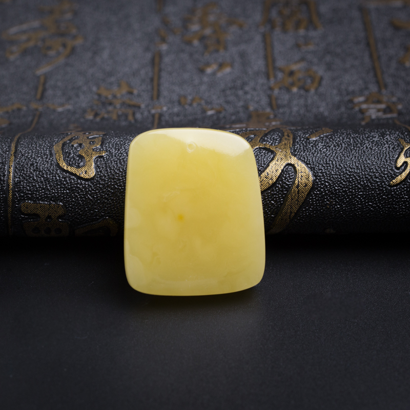 天然满蜜蜜蜡荷花吊坠-红掌柜