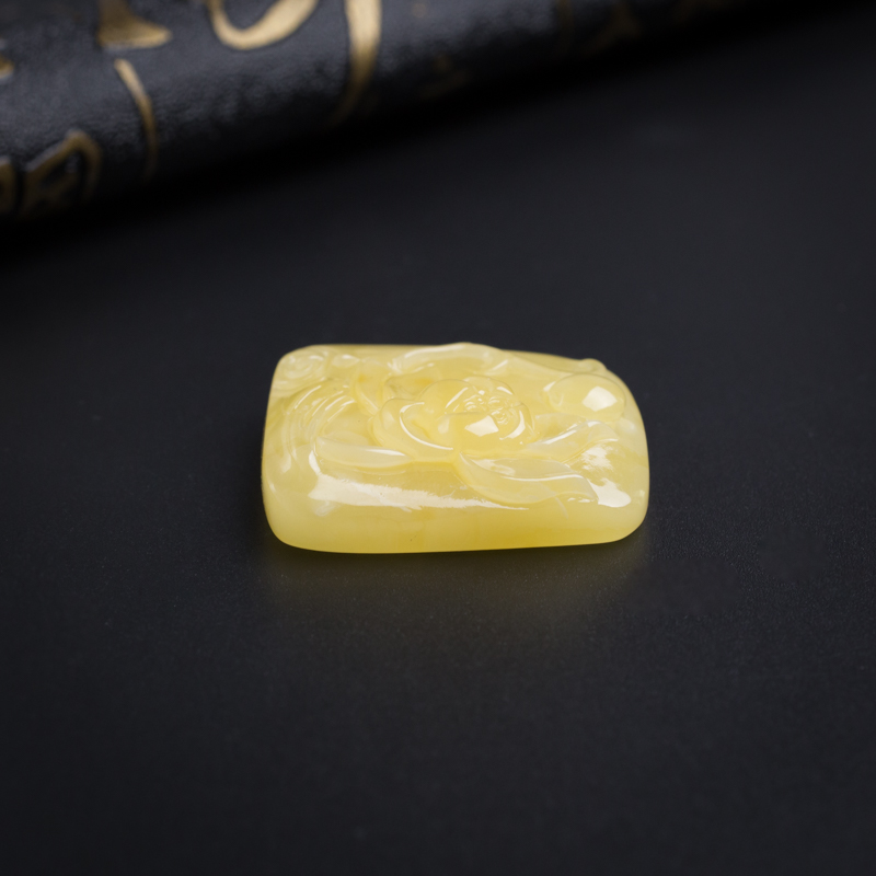 天然蜜蜡荷花吊坠-红掌柜