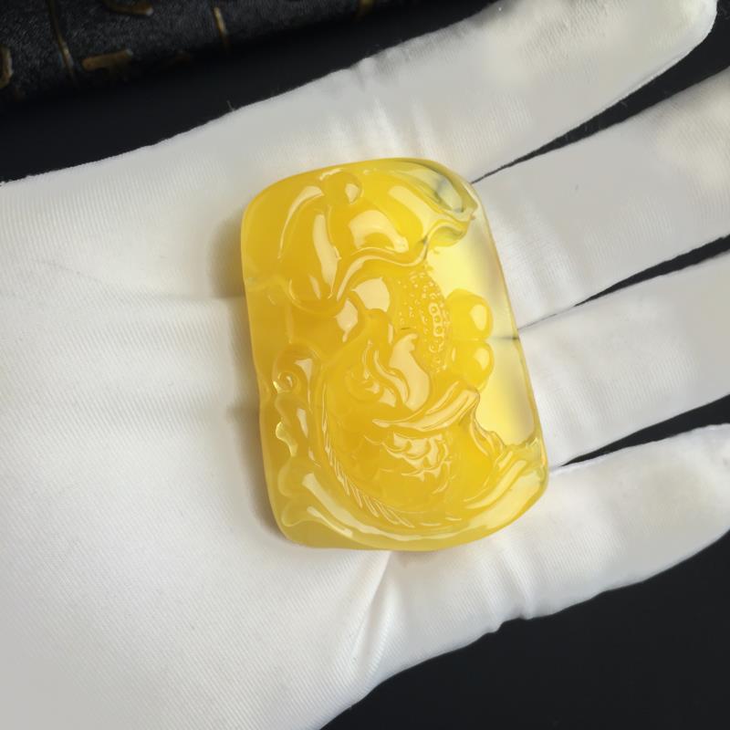 波罗的海天然蜜蜡连年有余吊坠 - 红掌柜