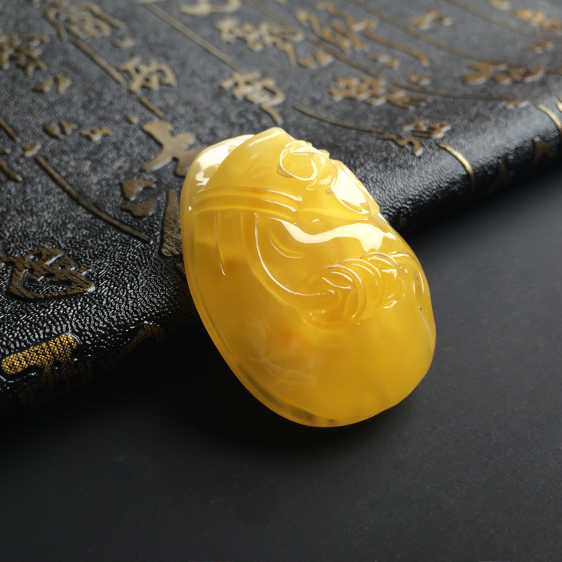 天然白花金绞蜜钱袋吊坠 - 红掌柜