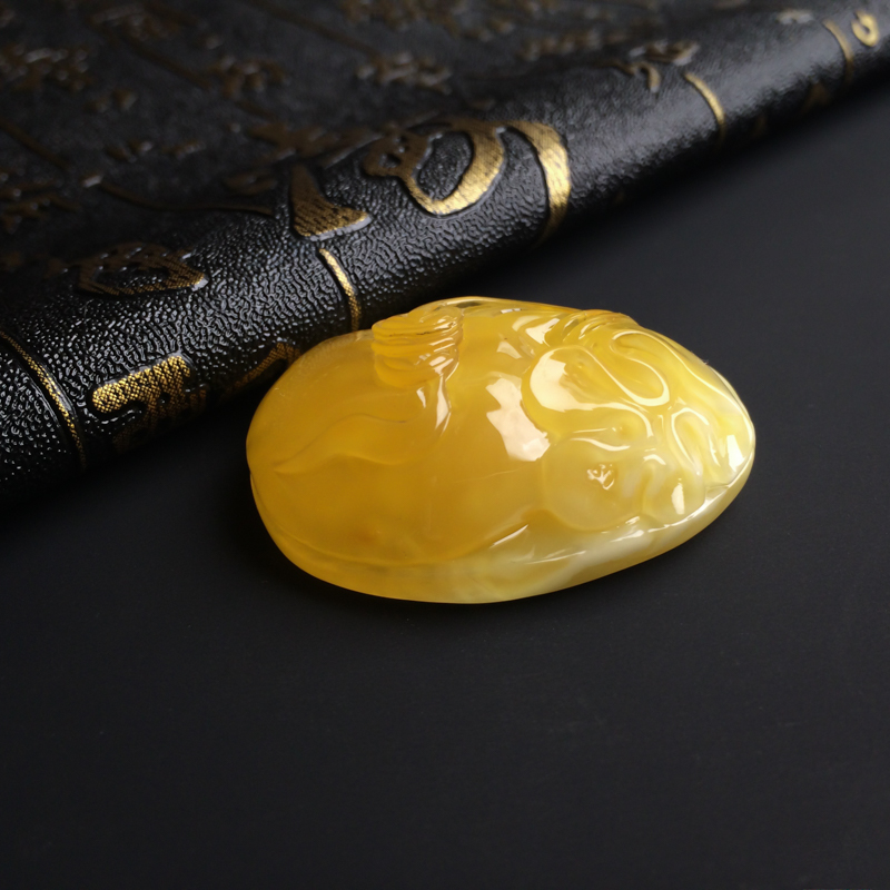 波罗的海白花金绞蜜钱袋吊坠 - 红掌柜