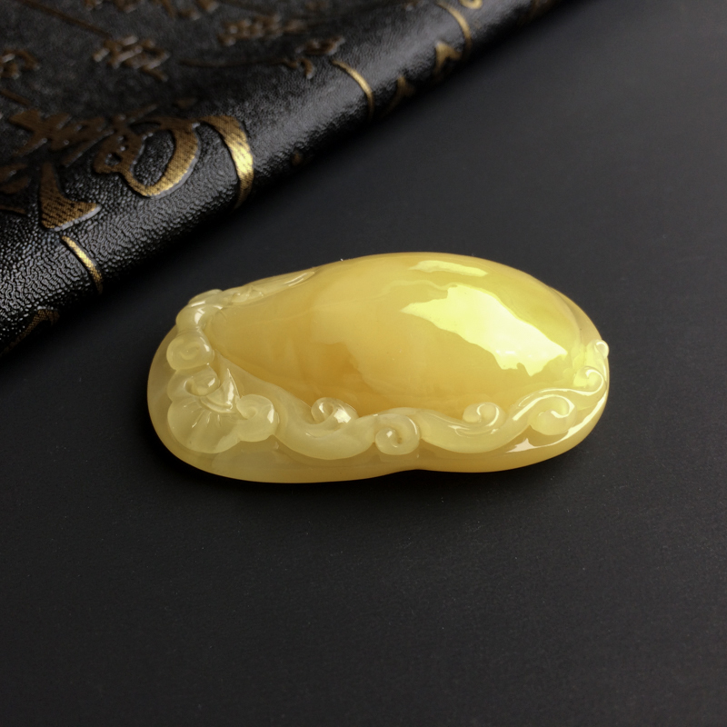 鸡油黄蜜蜡福瓜吊坠 - 红掌柜