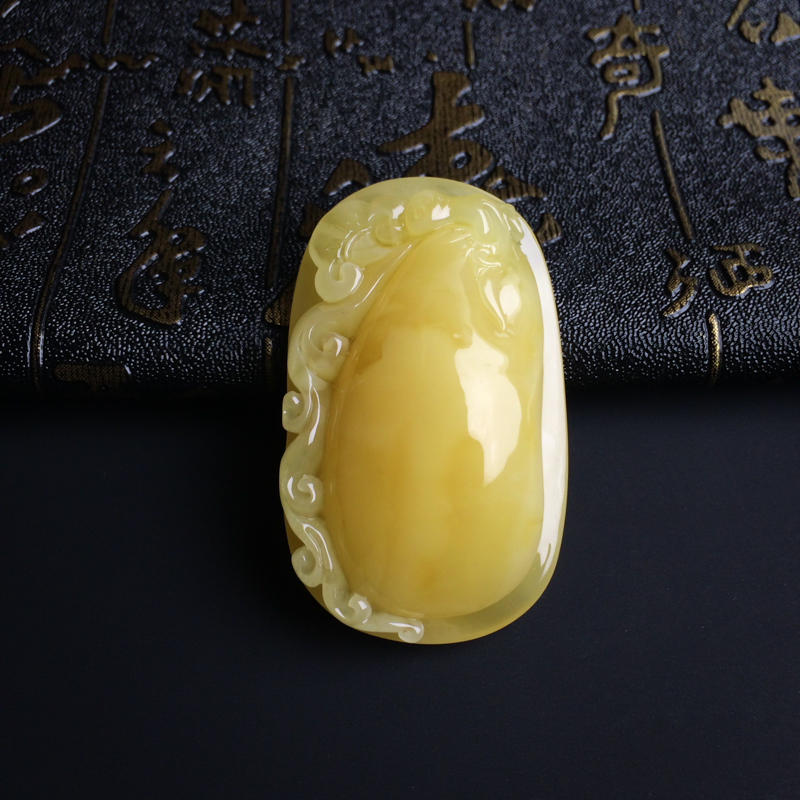 波罗的海天然满蜜鸡油黄蜜蜡吊坠 - 红掌柜